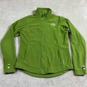 North Face Jacket Womens S Green Full Zip Fleece Gorpcore Outdoor Liner Winter